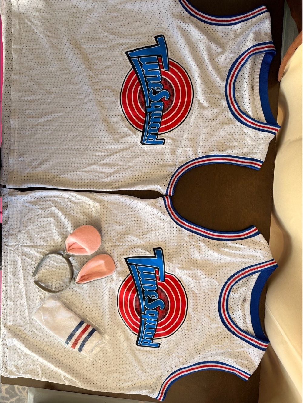 Space Jam Tune Squad Couples Costume Set – Bugs & Lola Bunny Jersey Bundle